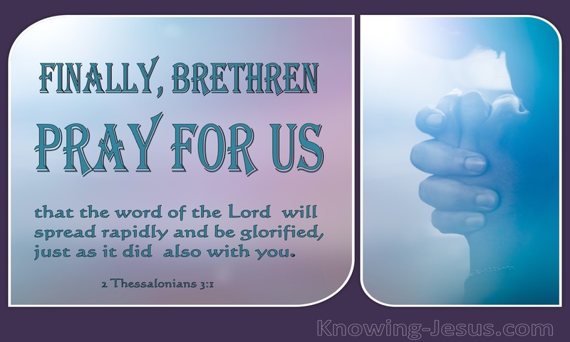 2 Thessalonians 3:1 Prays For Us (aqua)